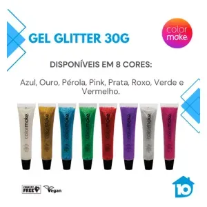 Gel Glitter Bisnaga ColorMake Pérola 30g - ColorMake